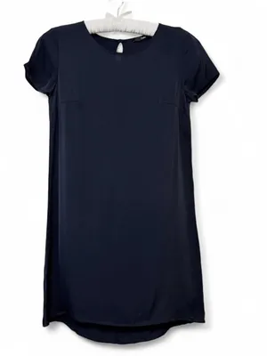 Quince Women’s Washable Silk Blend Short Sleeve Black Mini Tee Dress Size XS thumbnail 2