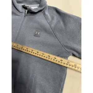 Under Armour Women’s Rival Fleece 1/4 Zip Pullover Sweatshirt Gray Large D29 thumbnail 4