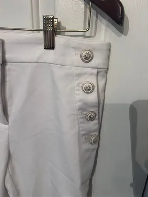 Loft White “The Sutton Skinny” Sailor Pants size 4 stylish work attire thumbnail 2