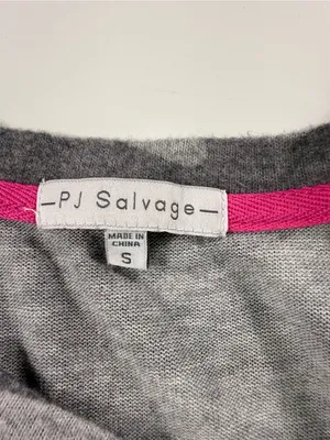 PJ Salvage Gray Camo Pullover with Pink-Trim Cuffs Super Soft thumbnail 5