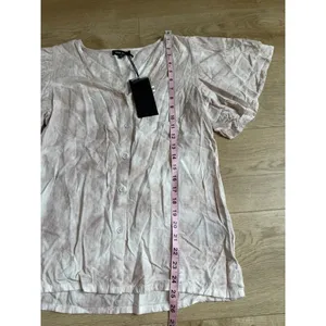 NWT Dear John flutter sleeve button up short sleeve grapefruit mella boho sz XS thumbnail 9