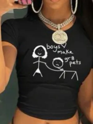SHEIN Y2K Black Crop Top Baby Tee thumbnail 1