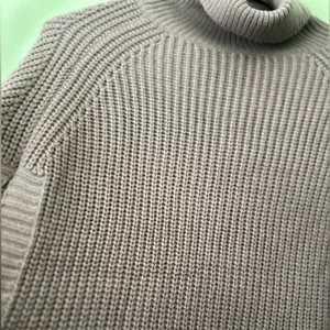 Beige knitted sweater poncho sleeveless blouse & matching long sleeve top M thumbnail 2