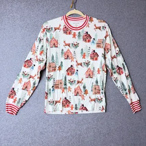 Pottery Barn Kids Holiday Gingerbread Organic Cotton Pajama Set Adult S and L thumbnail 3