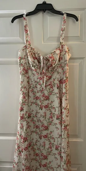 Boutique Floral Midi Summer Corset Dress thumbnail 1