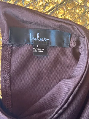 NWOT Lulus Long Sleeve Mock Neck Bodysuit - Deep Chocolate Brown Size L thumbnail 2