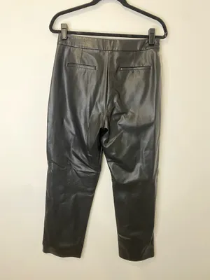 J.Crew Kate Straight Leather Leg Faux Pants 8 thumbnail 6
