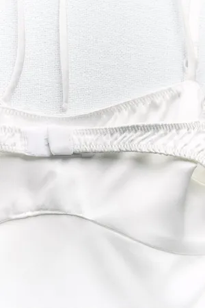 ZARA dress maxi white lingerie inspired satin effect wedding party thumbnail 10