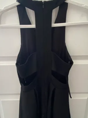 Black Lulus Skater Mini Dress with Cutouts thumbnail 4