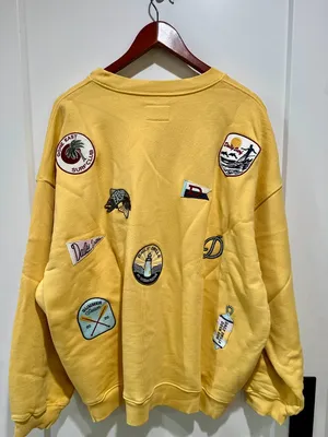 Daily Drills Heavyweight Out East Crew Sweatshirt Sunny XS/S NWT thumbnail 3