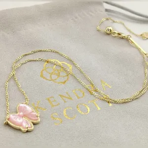 Kendra Scott Haley Bow Gold Short Pendant Necklace thumbnail 5