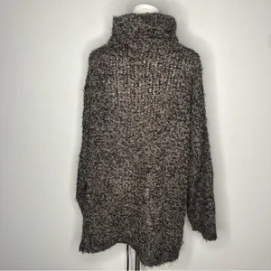 Free People Brown Alpaca Blend Knit Turtleneck She’s All That Tunic Sweater thumbnail 2
