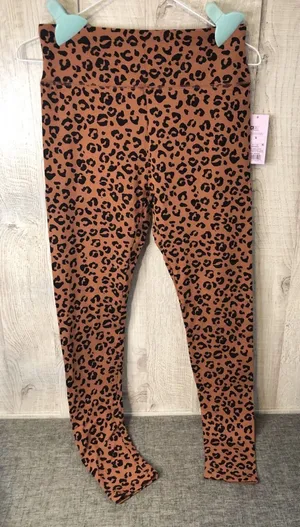 Wild Fable Womens Leopard Print High-Rise Leggings Tan Black Small thumbnail 1
