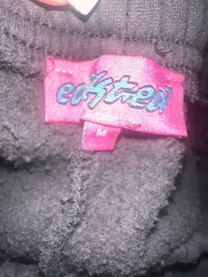 Edikted Pink Bow Matching Set Dark Grey Hoodie & Wide Leg Sweatpants Coquette thumbnail 5
