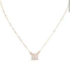 Dainty Gold Chain Angel Number Necklace thumbnail 7
