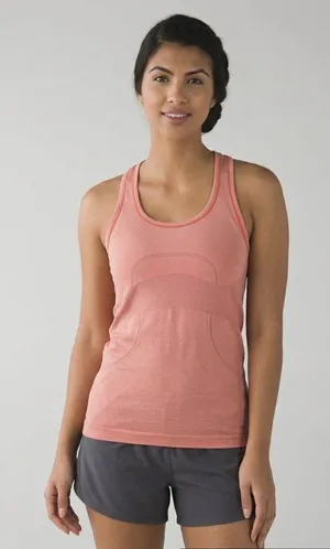 Lululemon Swiftly Tech Racerback Tank Coral Pink Anti-Stink Seamless Run Top 6 thumbnail 2