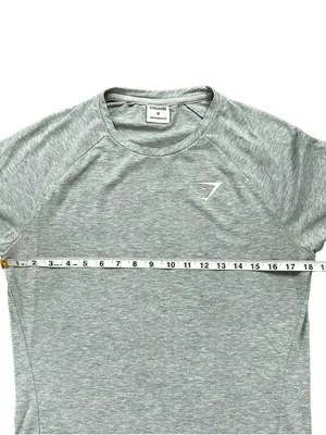 Gymshark Vital Seamless Athletic Short Sleeve Logo T-Shirt Gray Medium thumbnail 7