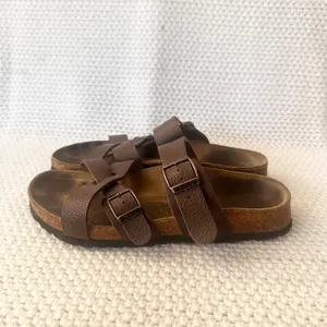 Birkenstock Birki's Brown Leather Nepal Strappy Slide On Sandals 38 Women 7 thumbnail 5