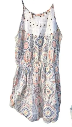 ripcurl Boho Cotton Graphic Aztec Sundress Size Small thumbnail 1
