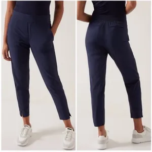 Athleta Brooklyn Ankle High-Rise Blue Casual Activewear Pull On Pant, 6 thumbnail 10