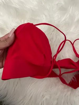 Red hot Triangle Bralette Size XS thumbnail 3