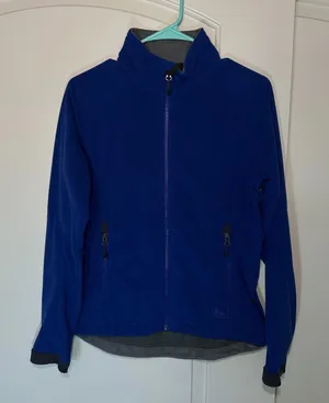 REI Women's Fleece Zip-Up Lightweight Blue Waffle Melly Jacket‎ Size XS thumbnail 1