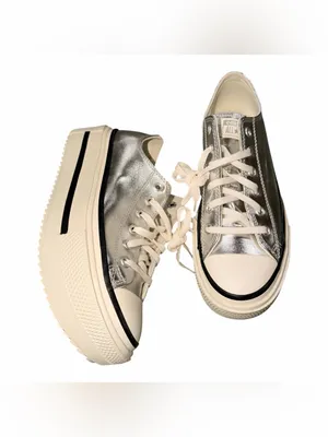 NEW CONVERSE  Chuck Taylor All Star Lift Double Stack Platform Metallic Sneaker thumbnail 10