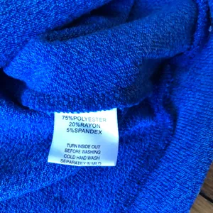 Sabo Skirt EUC Women's Bright Blue Sleeveless Drape Back Sweater Size XS thumbnail 7