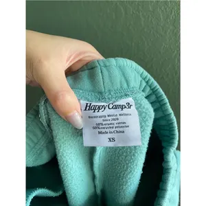 Happy Camp3r Puff Series Joggers Size XS Teal Organic Cotton thumbnail 3