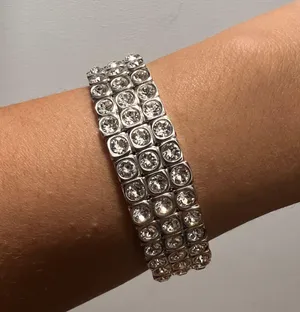 Swarovski Touchstone Crystal By Tribeca Stretch Bracelet thumbnail 2