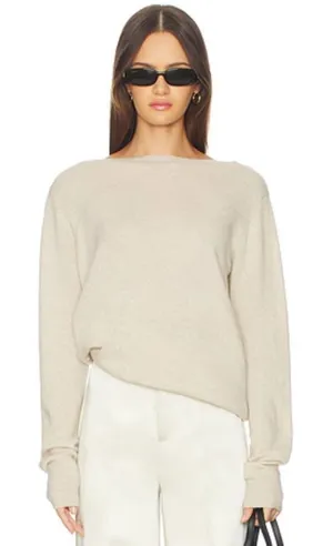 Free People Skyline Thermal Top Women Medium Cream Boat Neck Long Sleeve Slouchy thumbnail 1