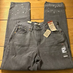 NWT Levi’s low pro faded black splatter straight 28 thumbnail 1