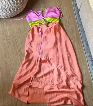 Show Me Your MuMu Pink, Green, and Orange Dress thumbnail 1