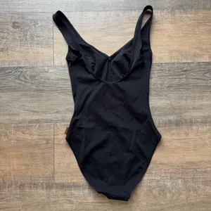 SHAN Black V-Neck One Piece‎ Swimsuit Made in Canada Size 6 US 10 UK Minimalist thumbnail 2