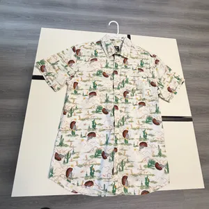Fresh Vibes S Cotton Spooky Summer Desert Taco Skeleton Button Up Shirt 🌮💀 thumbnail 3