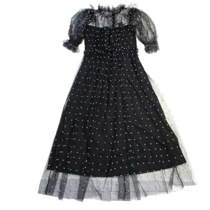 NWT Hunter Bell Bennett in Black Pearl Embellished Mesh Tulle Maxi Dress 12 thumbnail 3