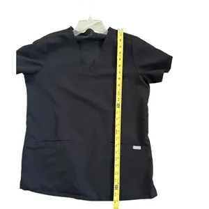 FIGS Casma Pocket Scrub Top Black Large V-Neck Technical Collection Women's Sm thumbnail 5