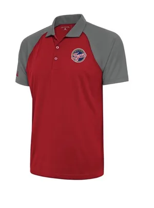 WNBA Men's Indiana Fever Antigua Red/Steel Nova Polo Large thumbnail 1