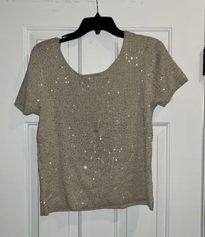 Talbots Gold Sequin Top thumbnail 4