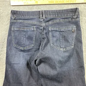 Democracy Ab Solution Bootcut Jeans Womens 10 Stretch Distressed Rips Boho Dark thumbnail 10