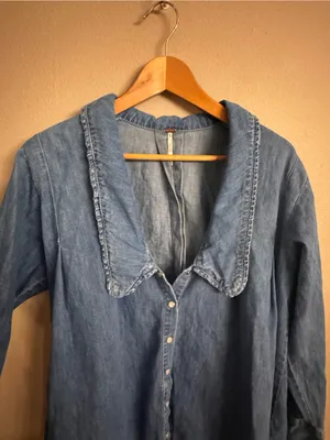 FREE‎ PEOPLE Charlie Denim Button-Front Tunic thumbnail 3