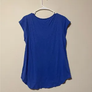 Lucky Brand Blue Paisley Short Sleeve Top thumbnail 3