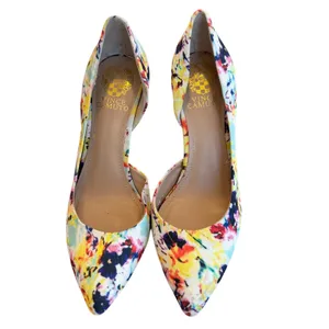 Vince Camuto Women's Pointed Toe DOrsay Heels Multi Color Floral Print Size 7 M thumbnail 3