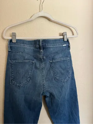 Mother Mid Rise Dazzler Ankle Jeans Sz 29 Wish On A Star Blue thumbnail 5