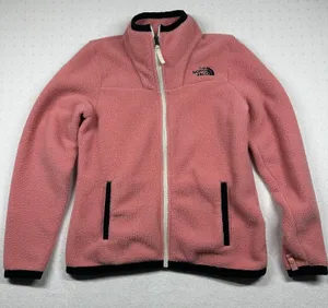 The North Face Womens Fleece Jacket Small Pink Full Zip Cozy Sherpa thumbnail 1