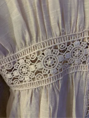 Love Tree Sheer Lace Embroidered Swim Coverup Cream Women’s Size L thumbnail 14
