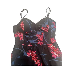 Band of Gypsies Moissanite Floral Wide Leg Jumpsuit Black Red Pink Womens‎ M thumbnail 3