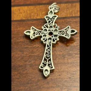 925 sterling silver cross very large amazing 925 sterling silver thumbnail 4
