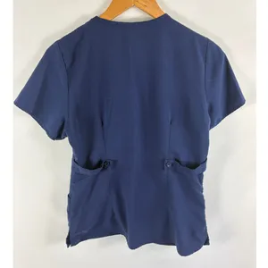 Greys Anatomy Navy Blue Scrub Top Size Medium thumbnail 3