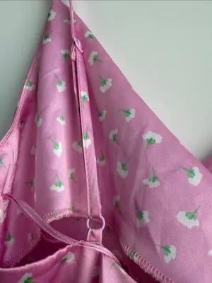 Zara Pink Floral Cowl Neck Slip thumbnail 4